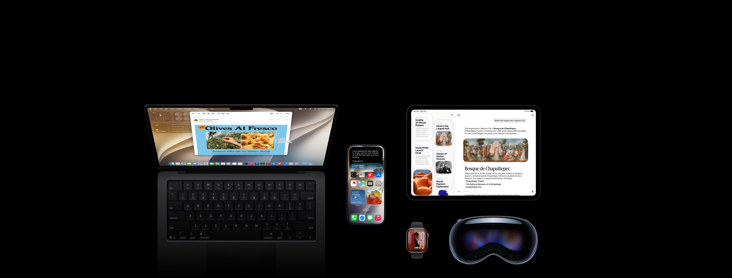 Dispositivos Apple mostrando las novedades de iOS 27 y Siri AI
