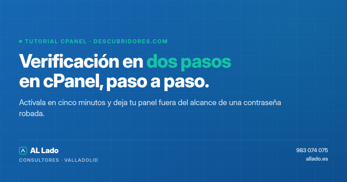 Verificación en dos pasos en cPanel, paso a paso